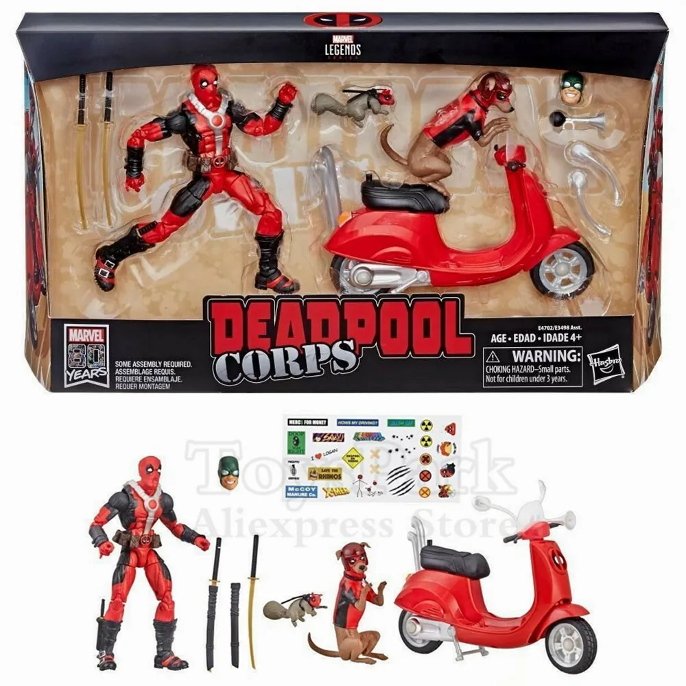 

Marvel Legends Ultimate Figure 6" Deadpool Action Figure Vehicle Deadpool With Corps Scooter Dinged Comic Collectible Original