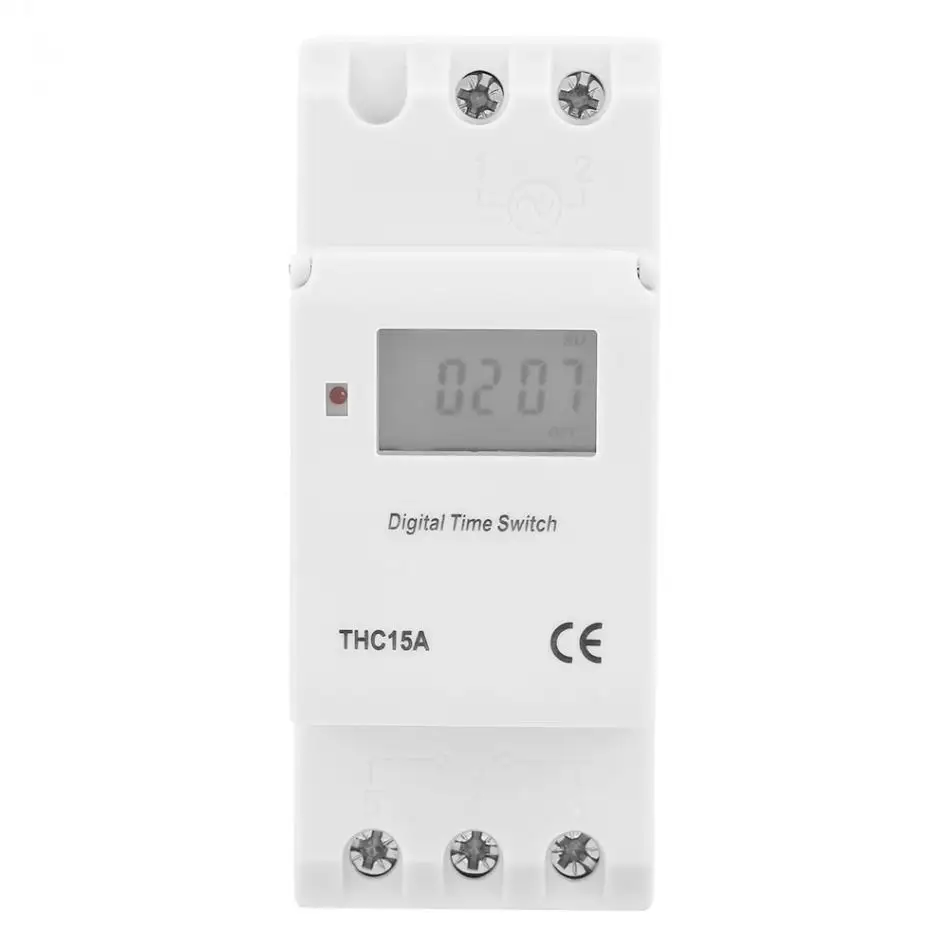 THC15A таймер 220-240VAC 16A din-рейка программируемый таймер реле задержки времени Реле таймера управления