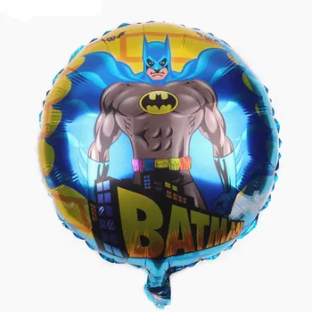 

KUWANLE 50pcs/lot 18inch Cartoon Batman Foil Helium Balloons Super Heros Party Supplies Balloon Birthday Party Decoration Globos
