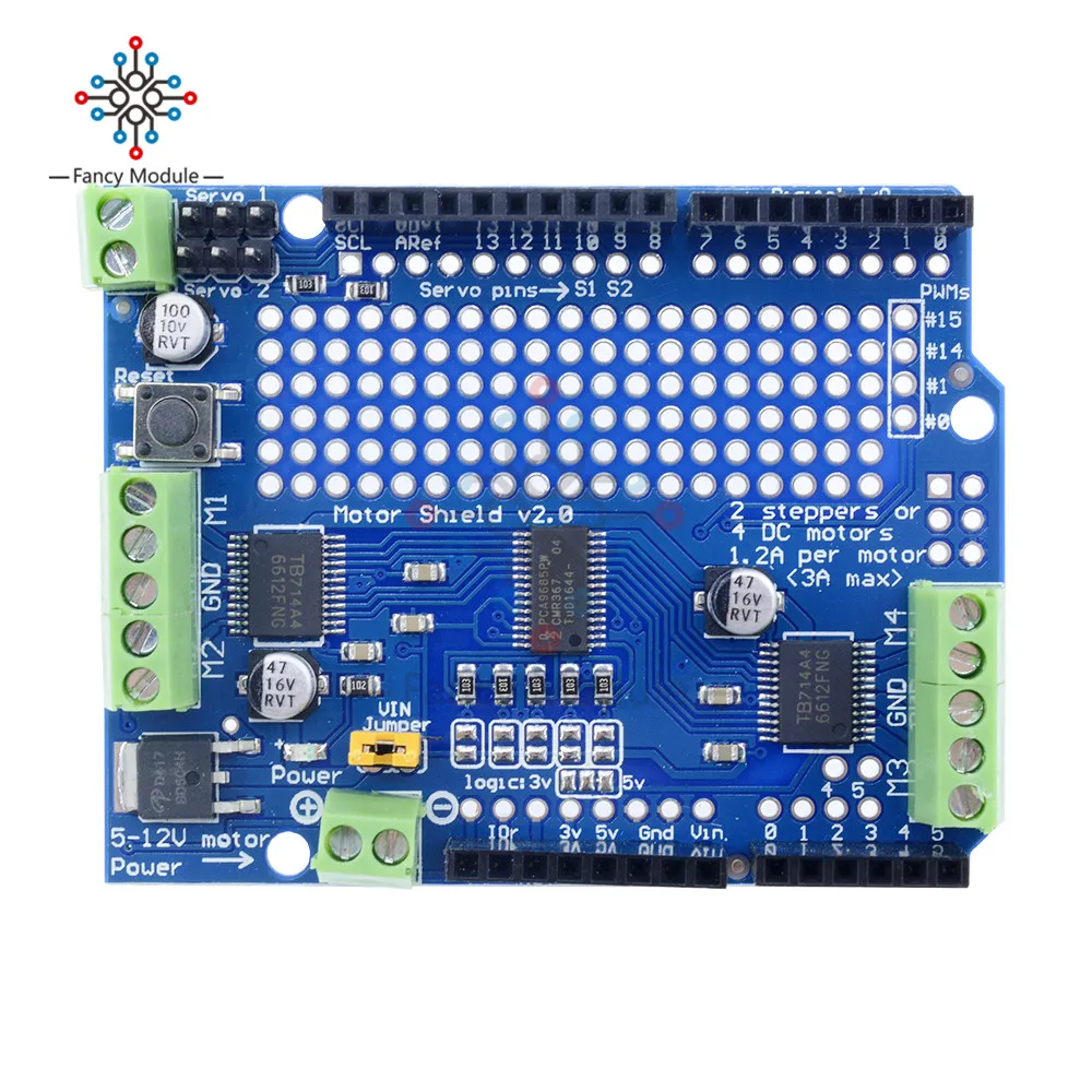 IIC I2C TB6612 Mosfet шаговый моторный модуль PCA9685 Servo Driver Shield модуль для Робот ардуино PWM Uno Leonardo заменить L293D