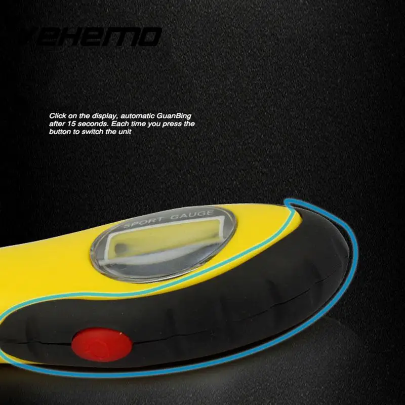 Vehemo автомобильный мотоцикл цифровой дисплей шин давления воздуха светодиодный индикатор с подсветкой инструмент