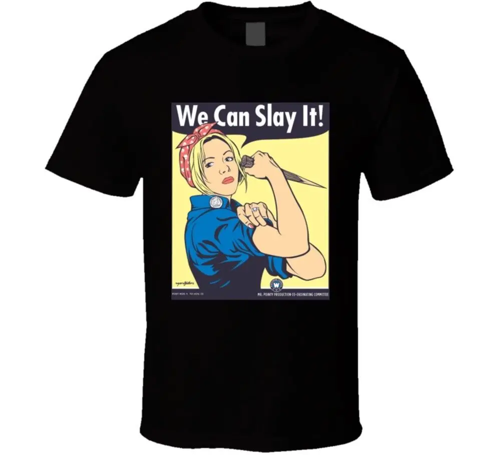 Баффи Охотник на вампиров футболка Buffy Tee Slay Funny100 % хлопок Cool | Мужская одежда