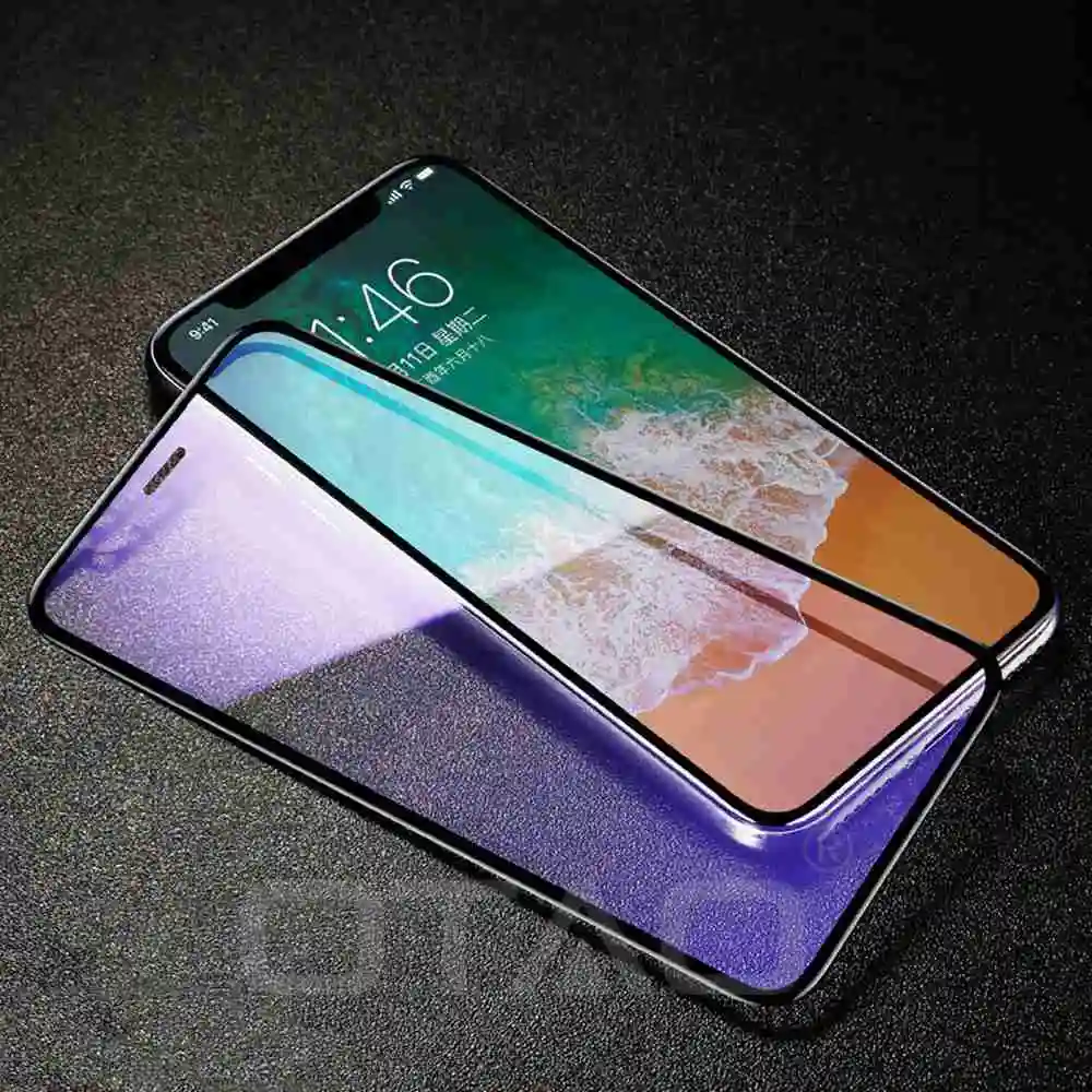OTAO 6D холодной вырезка полное покрытие закаленное стекло для iPhone XS X 8 7 Plus изогнутый край экран протектор для iPhone 6 6S Plus плёнки