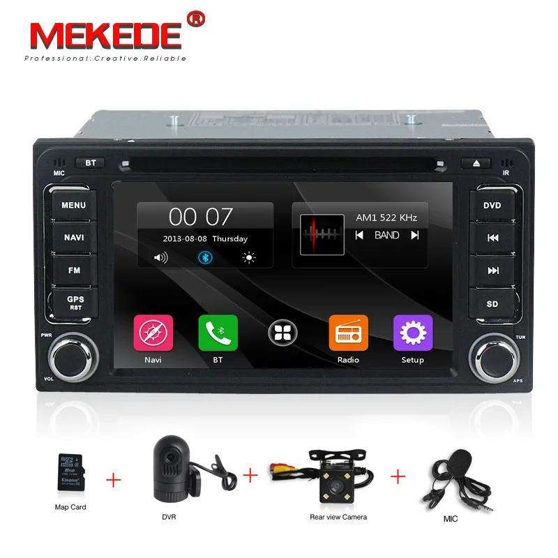 

free shipping Car DVD Player for Toyota Hilux Fortuner Innova old camry/corollaold vios/RAV4+8G map