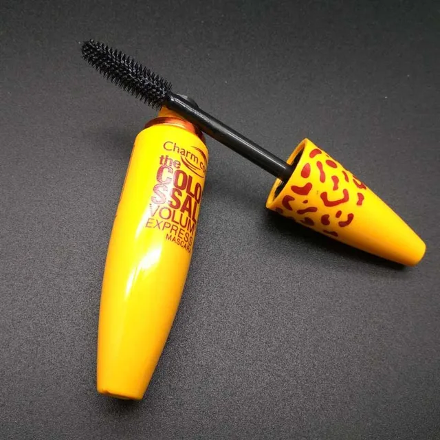 1pcs Fashion Yellow Leopard Colossal Mascara Volume Makeup Curling