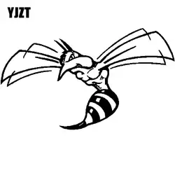 YJZT 16,5 см * 9,6 см Stinger Bee виниловая наклейка автомобиля Стикеры черный/серебристый C19-0109