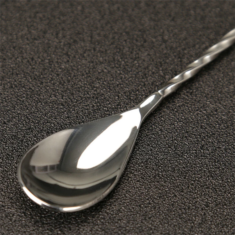 40cm Stainless Steel Cocktail Bar Spoon Japanese Style Bartender Bar With Strainer Tail Silver Copper Gold Barware cocktail spoon