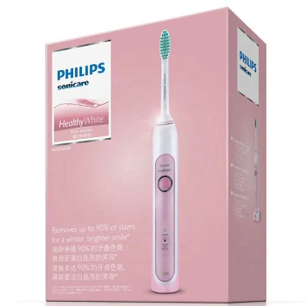 Звуковая электрическая зубная щетка Philips Sonicare HealthyWhite до 62000 движения щетки/мин с 2 режимами, 1 головка щетки HX6761/03 - Цвет: US PLUG