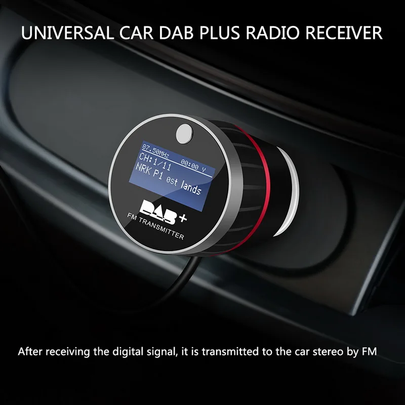 Автомобильный DAB радио прикуриватель с конвертером Plug-and-Play ручка с 5 В 2.4A USB часть fm-передатчик тюнер приемник