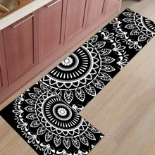 2 шт. кухонные подстилки И КОВРИКИ НАБОР Современная Мандала датура буддизм этнический домашний декор Нескользящая зона бегун входной коврик