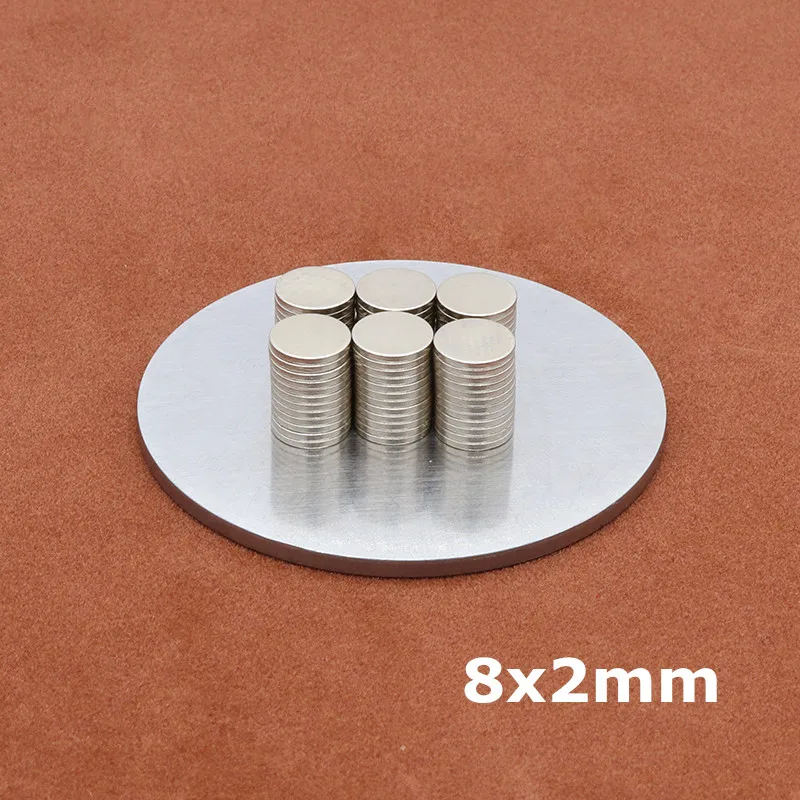 

50pcs 8 x 2 mm NdFeB Powerful Super Strong Rare Earth Neodymium Disc Magnets N35 Small Round permanent Magnet Dia 8mm x 2mm