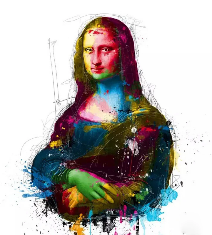 Abstract Painting Picture Graffiti Art Mona Lisa Portrait On Oil Canvas For Wedding Decor And Wallpaper Gallery Painting Calligraphy Aliexpress