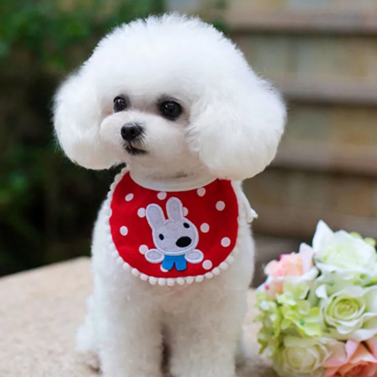 Cotton napkin for dogs Triangular Bandage small dog diet dinner cloth