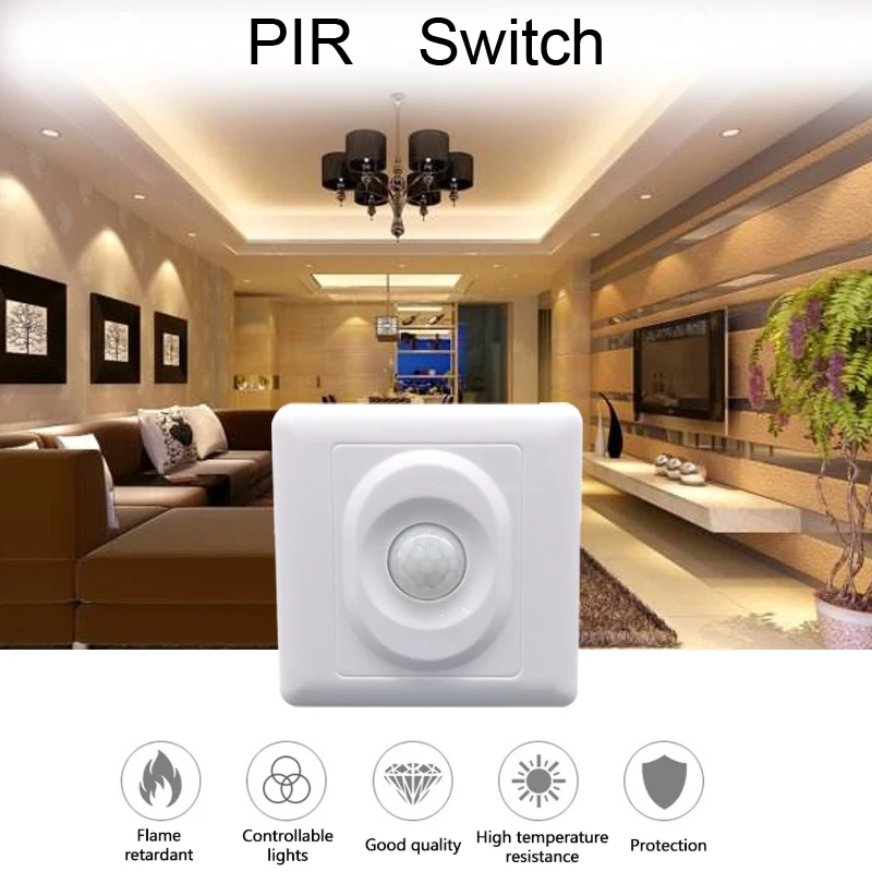 

Wireless Motion Sensor light Switch 110V-240V Recessed Wall Motion Sensor Switch Module Detector Automatic induction ON/ OFF
