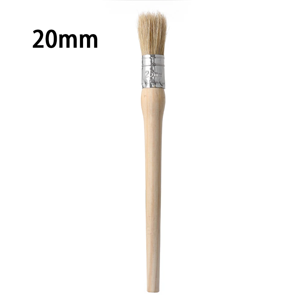 1PC Wood Large Brushes with Natural Bristles Chalk Paint Wax Brush for Painting or Waxing Furniture Stencils Folk art Home Decor roller cover Paint Tools