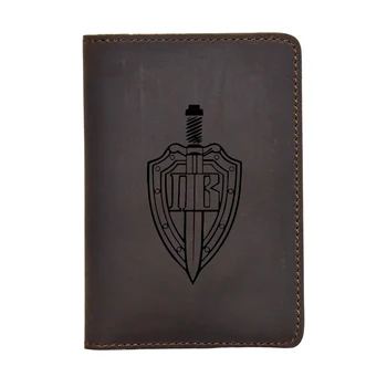 

Engraved Picture Russia Border Guard Shield and Sword Passport Cover Travel Card Leather Wallet Engraved Name Passport Holders