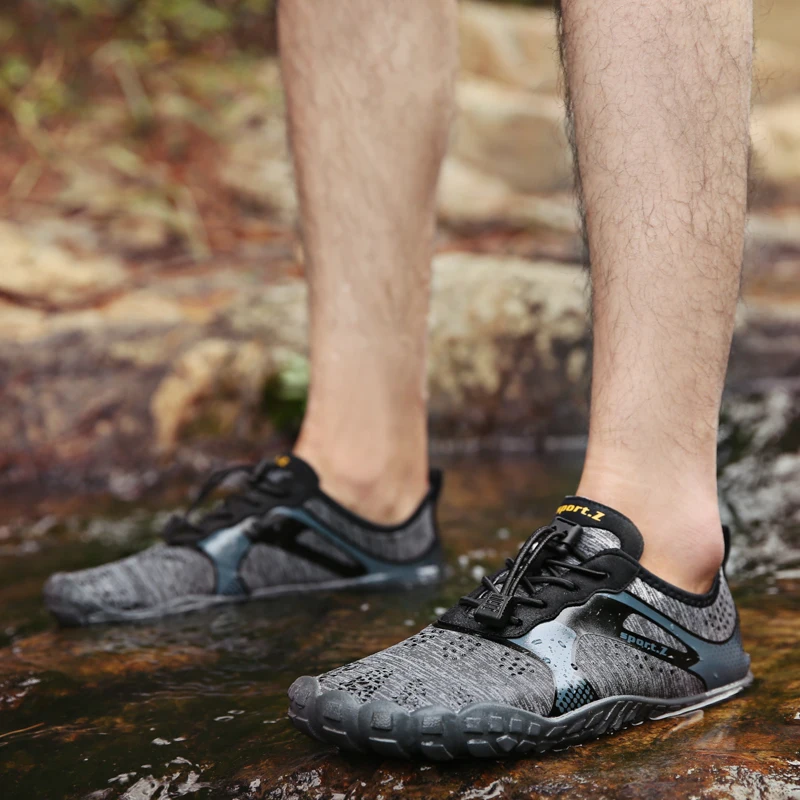 Мужская обувь с пятью пальцами, летняя водонепроницаемая обувь для мужчин, легкая мужская спортивная обувь, спортивные кроссовки для фитнеса