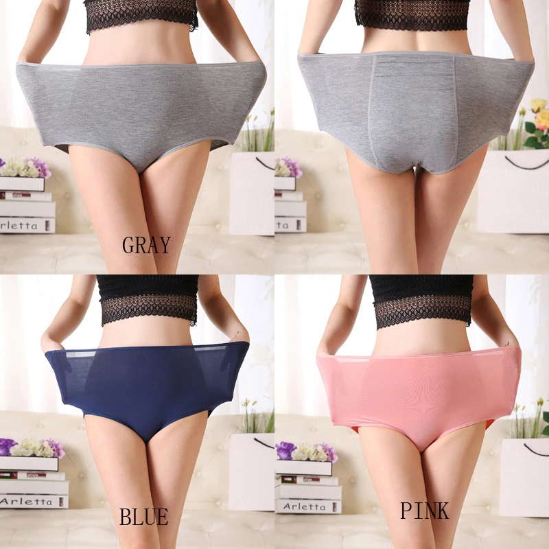 Queenral Physiological Pants  Menstrual Women Underwear Period Panties Cotton Seamless Briefs High Waist Warm Female Briefs     14 (2)