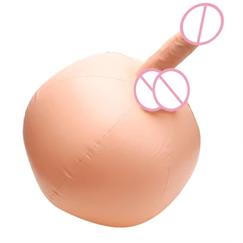 IKOKY Inflatable Dildo Ball Sitting On Vibrator Female Masturbation Fake Penis Artificial Dick Flesh Sex Shop Sex Toys for Women 2