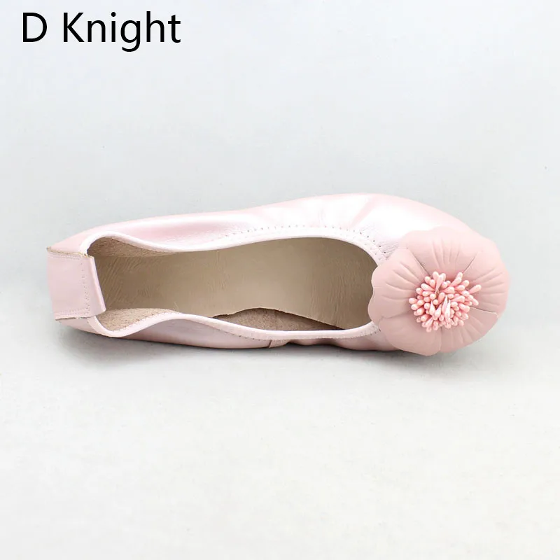 2018 Spring Women Flats Shoes Women Genuine Leather Shoes Woman Ballet Flats Flower Round Toe Loafers Slip On Ballerines Flats  (4)