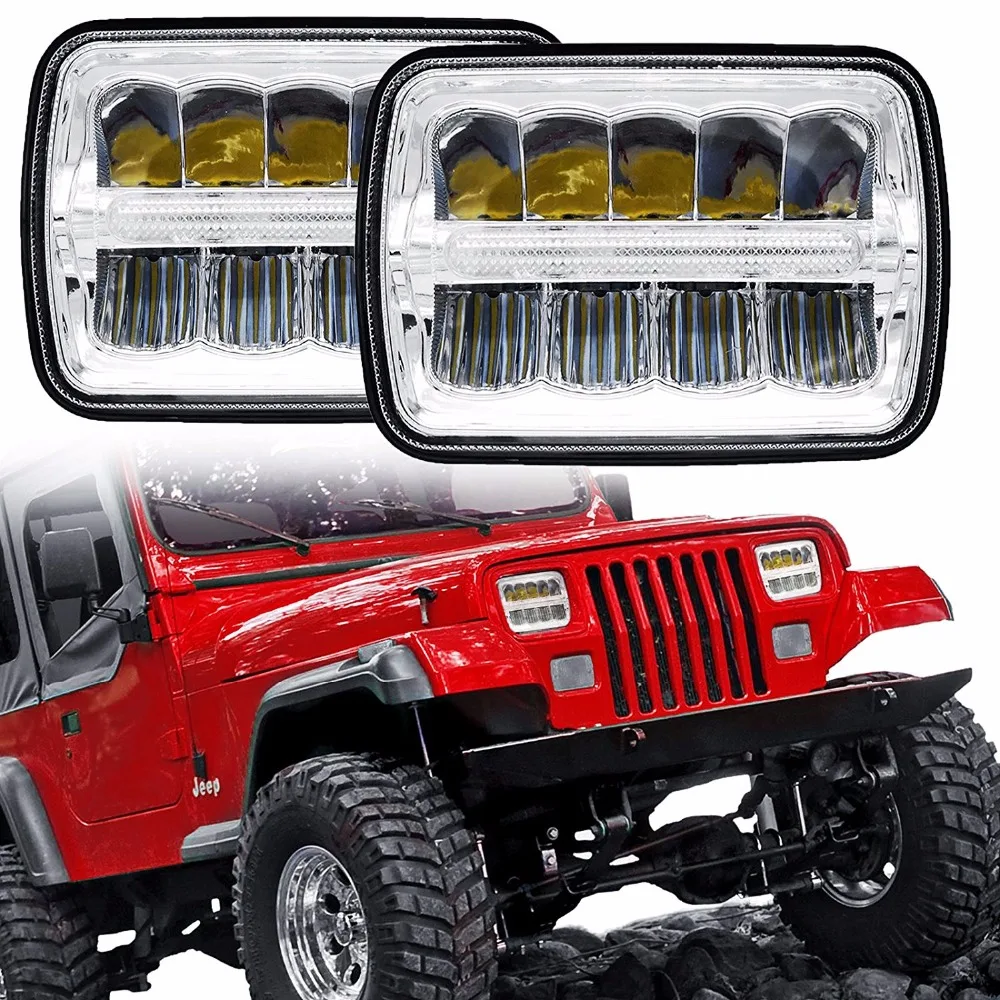 5x7" Inch Square LED Headlamp Sealed Beam Reflector Replacement