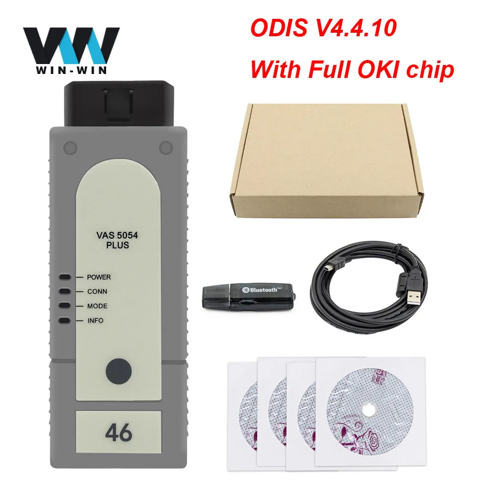 

VAS 5054A Plus ODIS V4.3.3 / V4.4.10 Full Chip OKI OBD2 Diagnostic Tool vas 5054 Plus Bluetooth Support UDS Protocol with keygen