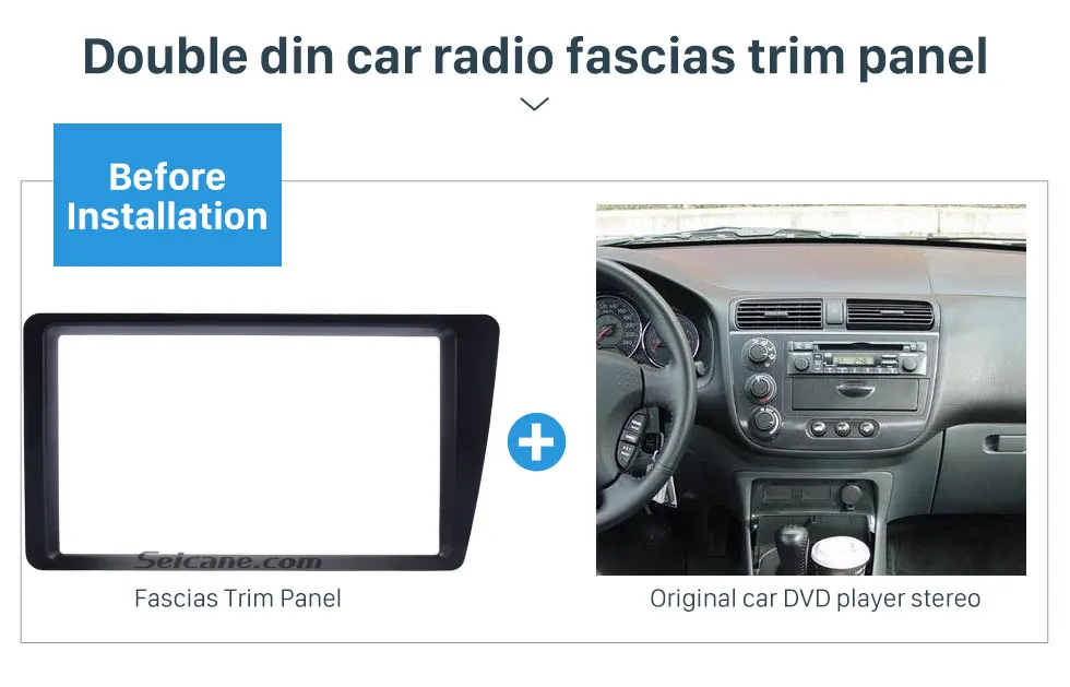 Просвет Seicane 178*102 мм 2Din автомобиль радио Панель gps рамка для Honda Civic LHD 2001 2002 2003 2004 2005 2006 установка приборной панели