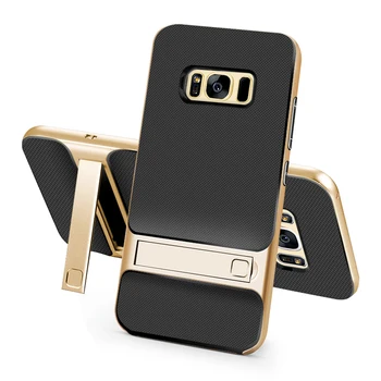 

CAPSSICUM for Samsung S8 kickstand case for Samsung Galaxy S8 Plus Cases PC Silicone Flexible Slim Stand Back Cover Shell S8Plus