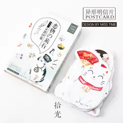 30 шт./лот милые токойское путешествия форме открытки DIY Kawaii кошка открытка подарки карты Закладки офисные и школьные принадлежности
