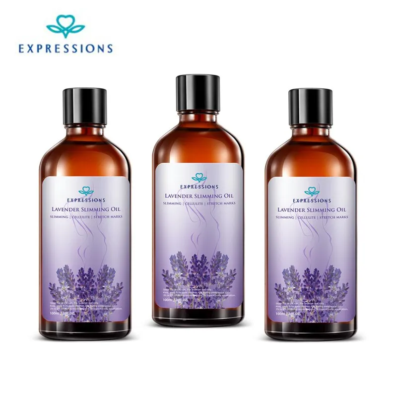 

3PCS Lavender Essential Massage Oil for Fat Burning Slimming Lose Weight Effectively Vitamin C Oil Essential for Diffuser 100 10