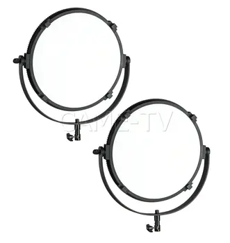 

2 Pcs CAME-TV High CRI Bi-Color SMD Led Video Light Round Panel L2500S2KIT Led video light