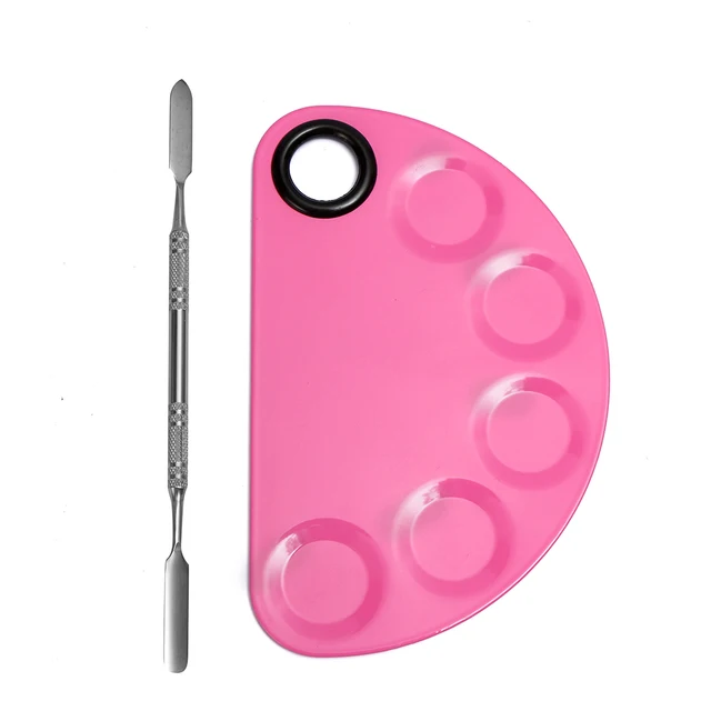 Special Price ELECOOL Stainless Steel 5-wells Semicircle Paint Eyeshadow Manicure Mixing Palette with Spatula Rod Tool Makeup Accessories Special Price ELECOOL Stainless Steel 5-wells Semicircle Paint Eyeshadow Manicure Mixing Palette with Spatula Rod Tool Makeup Accessories