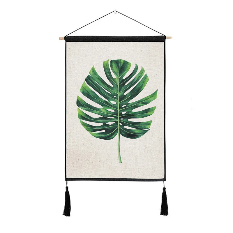 Decorative drapes living room sofa plant background tarpaulin wall covering cloth scroll canvas | Дом и сад