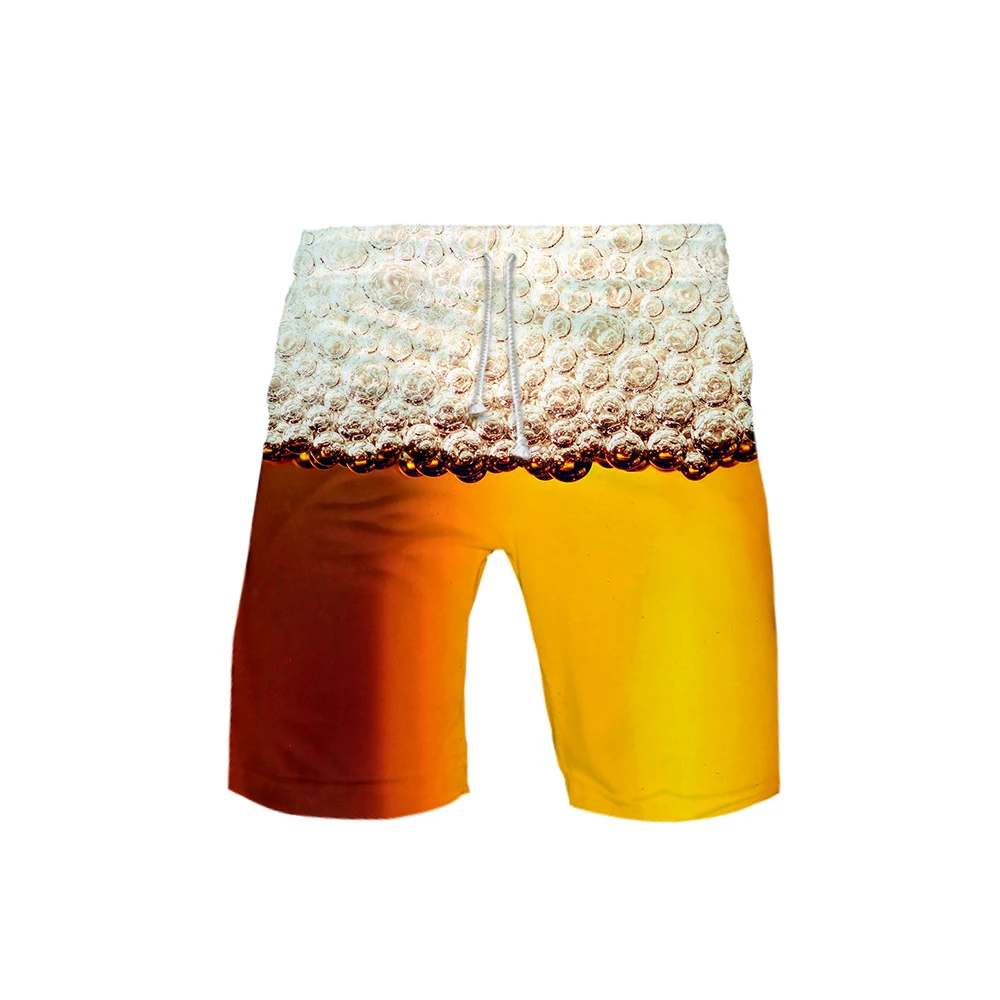 Мужские летние шорты с 3D принтом Beer day повседневные крутые пляжные большие