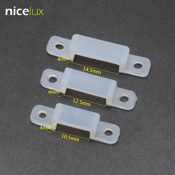 

Silicon LED Strip Mouting Clip Connectors for Fixing 3528 5050 5630 RGB RGBW IP67 IP68 LED Tube Light Bracket Clamp, 20pcs/lot