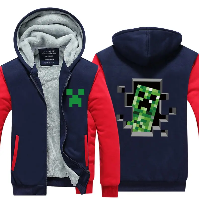 Fans Wear Casual Coat Anime Gaming Minecraft Zipper Hoodies Cosplay Costume My World Unisex Winter Hoodie with Pocket Fans Wear Casual Coat Anime Gaming Minecraft Zipper Hoodies Cosplay Costume My World Unisex Winter Hoodie with Pocket