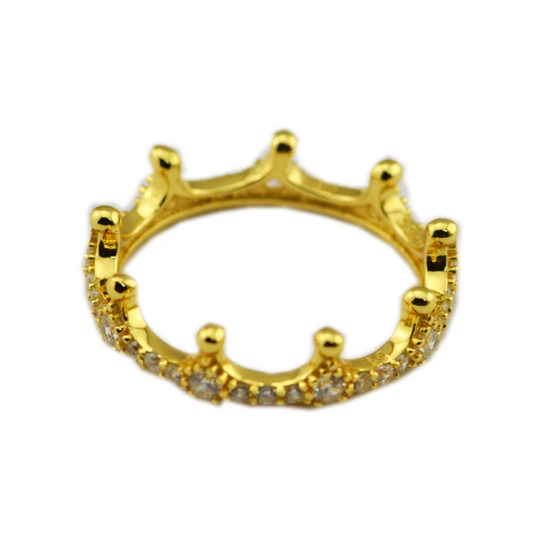 100% 925 Sterling Silver Rings for Women Shine Enchanted Crown Ring Clear CZ Fine Jewelry Wedding Party Gift Wholesale | Украшения и
