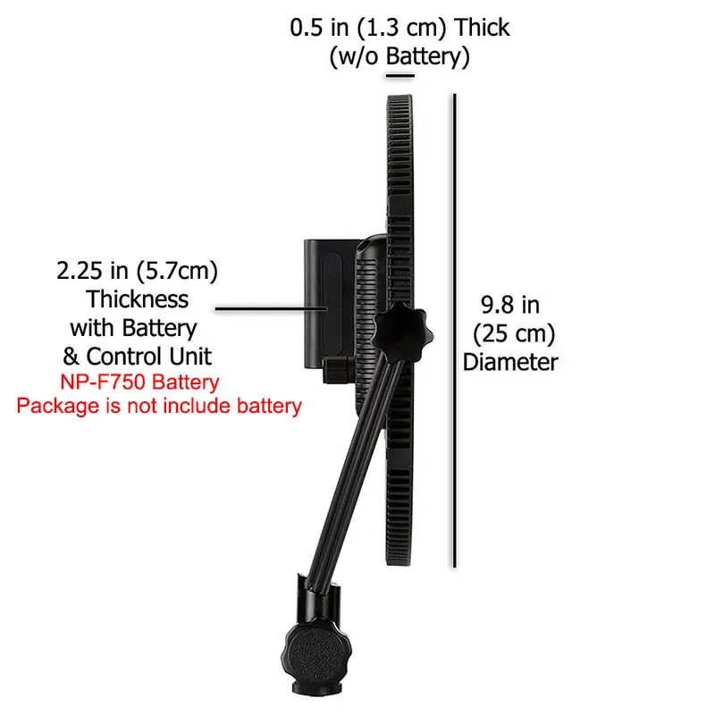 US $255.04 C300RS Pro FlapJack 10 LED Bicolor Edge Light 3200K5600K Round Photo Daylight Circle Led Panel Dimmable Photography Light
