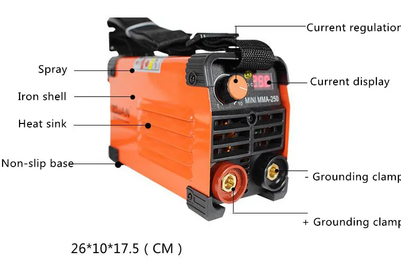 Все медные сердечники небольшой бытовой мини ручной сварочный аппарат MMA AC 220 V выход дуга инвертора сварочный аппарат 180-250 V 20-250A