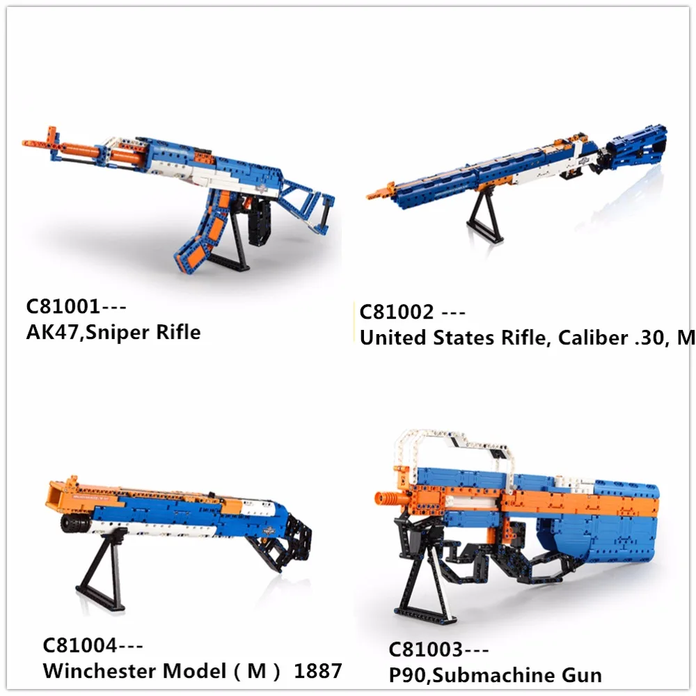 

Blocks Army Weapons ak47 P90 M1887 Toy Guns building blocks brick Educational Military Gun Model Toy Children Birthday Gift