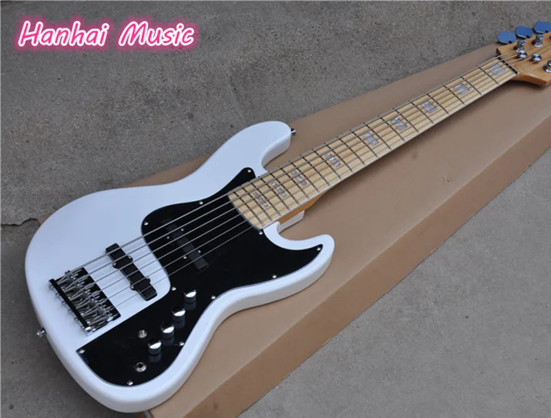 

Hot Sale 6-String Electric Bass with Maple Fingerboard,White Abalone Fret Marks Inlay,Active Circuit and can be Customized