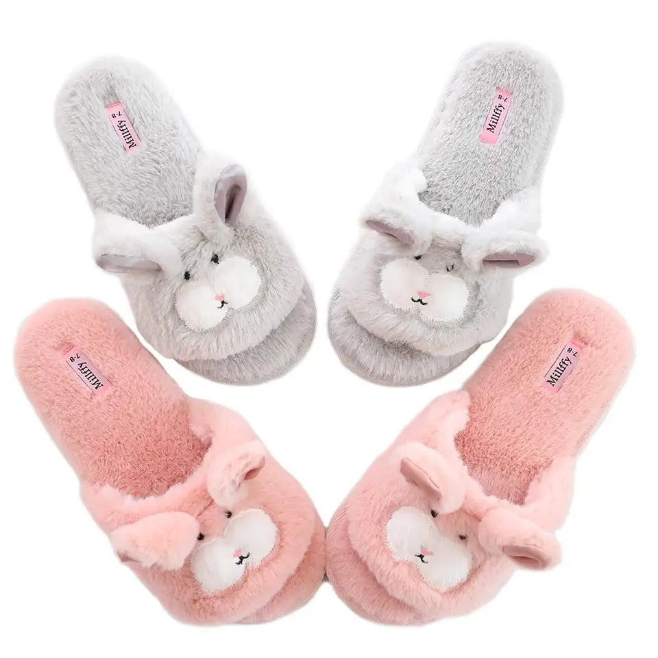 Pink Bunny Slippers Adults | Pink Rabbit Slippers Shoes | Pink Rabbit Slippers - Women's Slippers Aliexpress