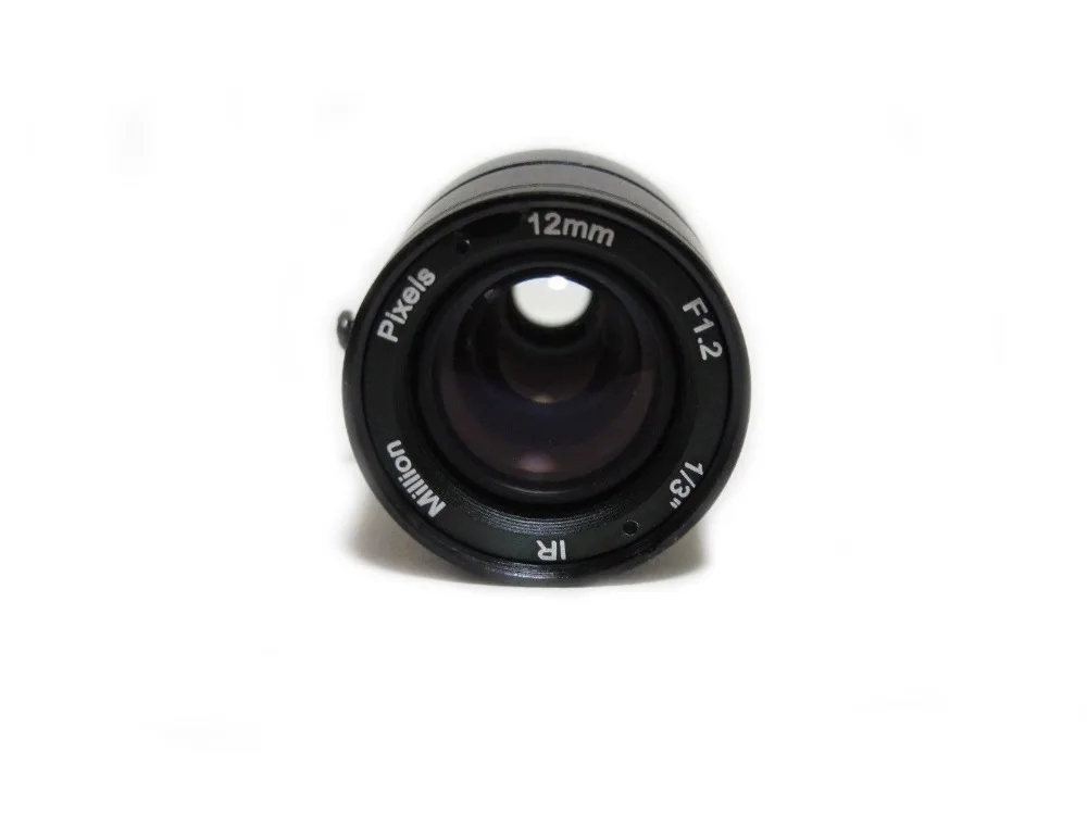 12 мм F1.2 1/3 &quotIR Million Pixels CS Mount Metal Fixe CCD Lense для камеры видеонаблюдения|Запчасти CCTV| |