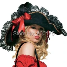 8073 шляпа для Хэллоуина Костюм для женщин Лейси пиратская шляпа