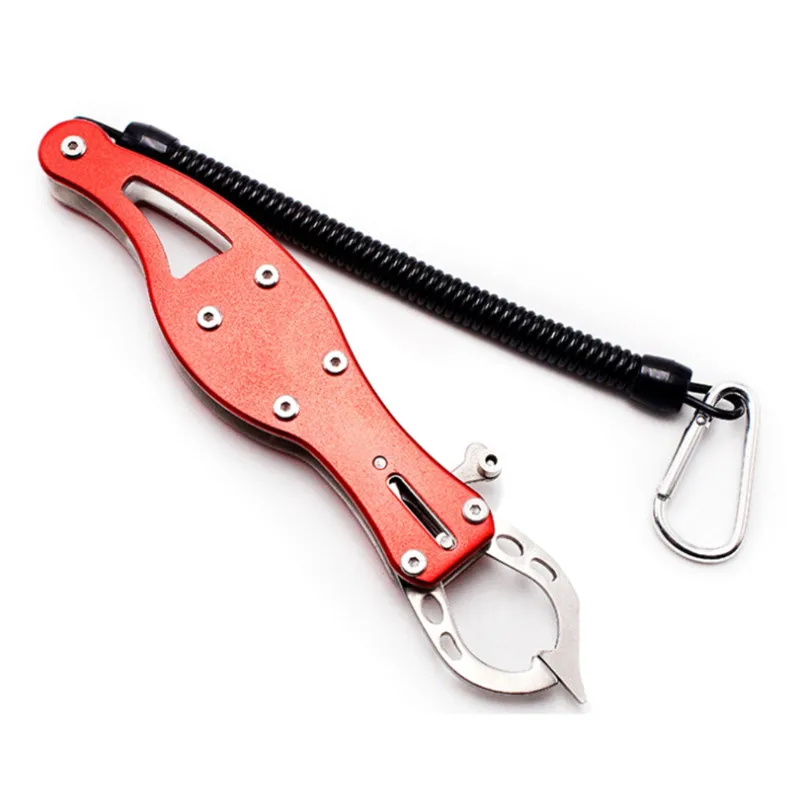 

New Fishing Grip Aluminum Alloy Gripper Grabber Grips Fishing Tackle Tool Fishing Pliers Lip Grips With Anti-lost Lanyar