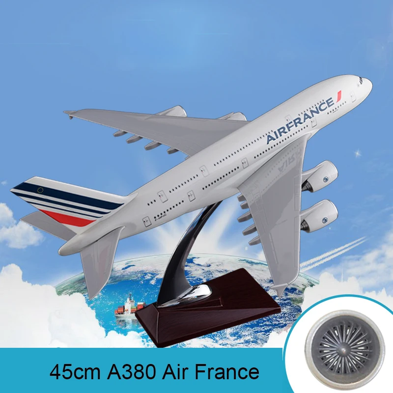 45 см A380 Air France модель самолета Смола французские авиакомпании международная