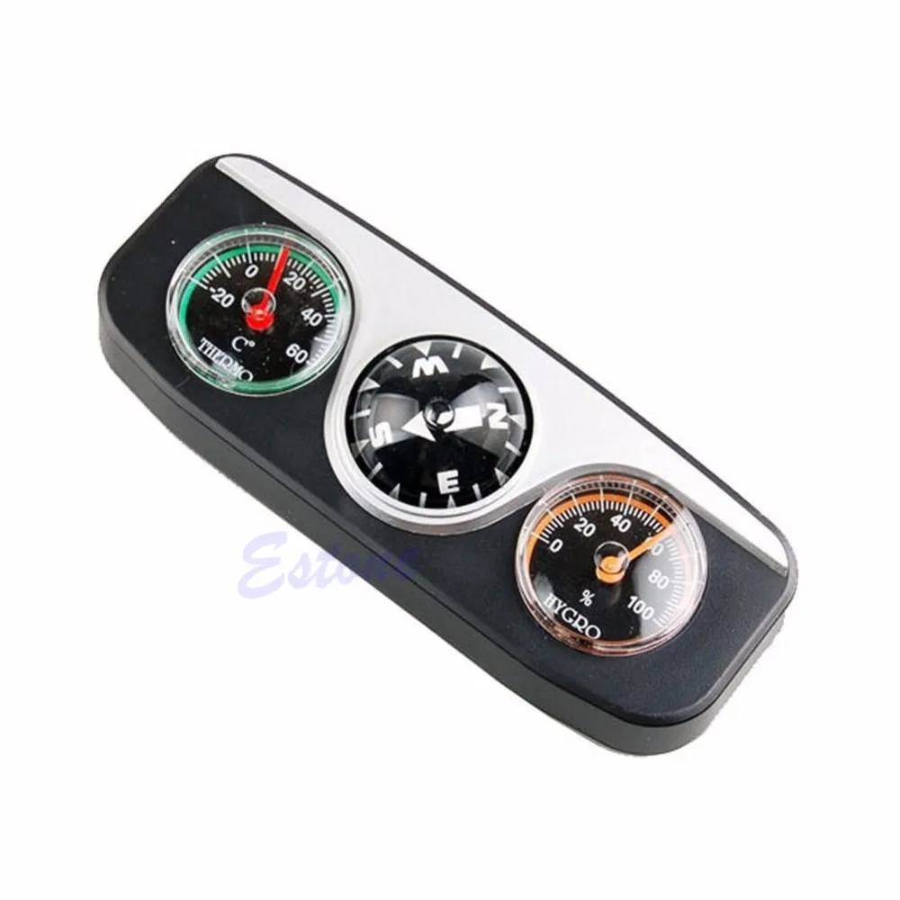 

3in1 Guide Ball Car Boat Vehicles Auto Navigation Compass Thermometer Hygrometer-P101