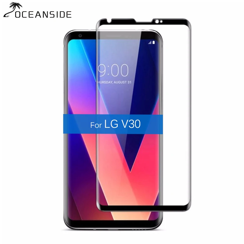 

For Lg V30 Plus V30+ Full Cover Tempered Glass Screen Protector On V30Plus V 30 V300K V300S V300L 3D All Body Coverage