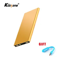 KuChong 12000 mAh Power Bank Portable Charger + led light Backup Power 2 USB External Battery Charger for Phone Fast Shipping