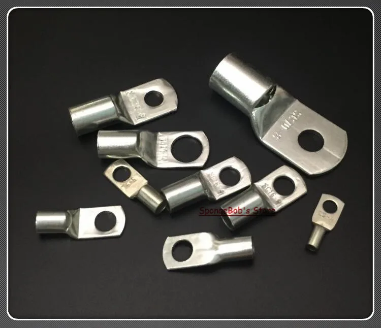 

50-100PCS/LOT SC1.5-4/5/6 SC2.5-4/5/6 SC4-4/5/6 Tinned Copper Cable lugs Battery Terminals Brand New